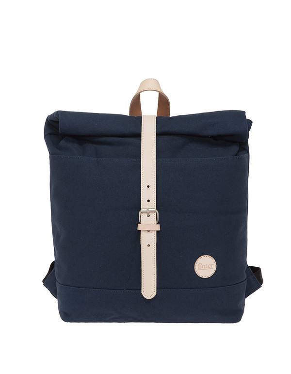 Enter Classic Collection Roll Top Backpack Navy Enter Classic Collection Roll Top Backpack Navy