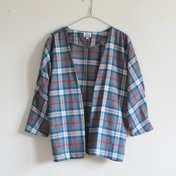 Me & Arrow Cardi Jacket - Fuzzy Grey Plaid Me & Arrow Cardi Jacket - Fuzzy Grey Plaid