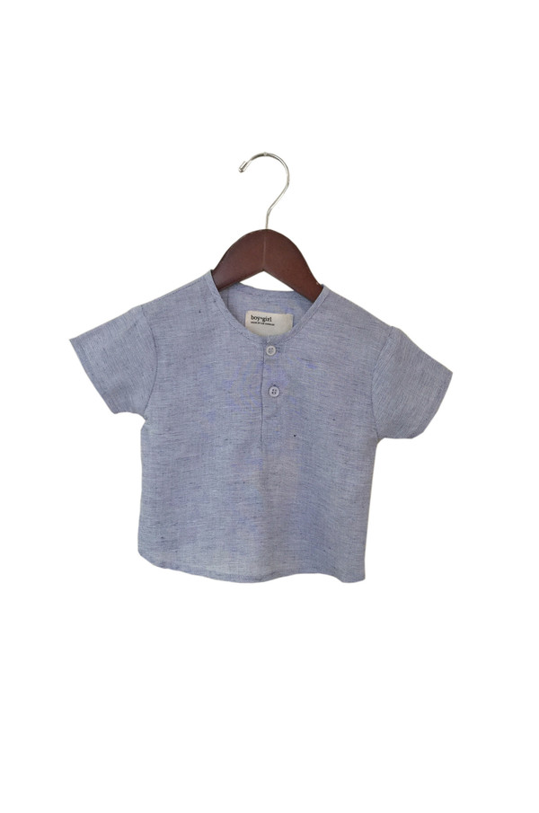 Kid's Boy+Girl Nico Kurta - Blue Hatch Kid's Boy+Girl Nico Kurta - Blue Hatch