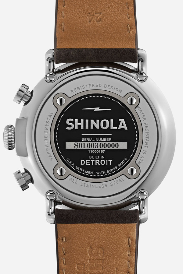 Shinola The Runwell chrono 41mm in blue & brown Shinola The Runwell chrono 41mm in blue & brown