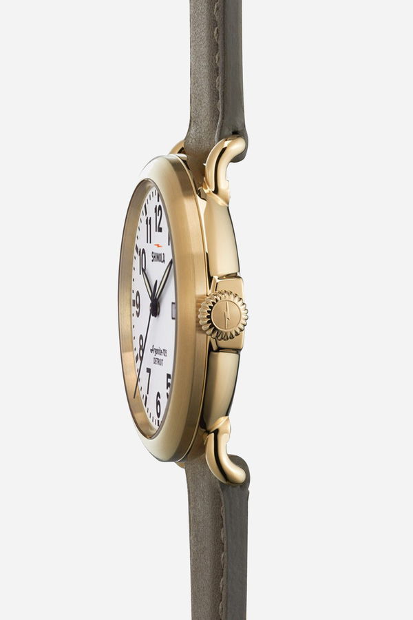Shinola The Runwell 41mm in White & heather grey Shinola The Runwell 41mm in White & heather grey