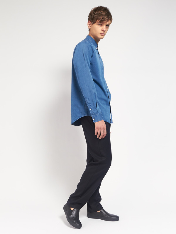Men's Schnayderman Leisure Indigo Shirt Men's Schnayderman Leisure Indigo Shirt