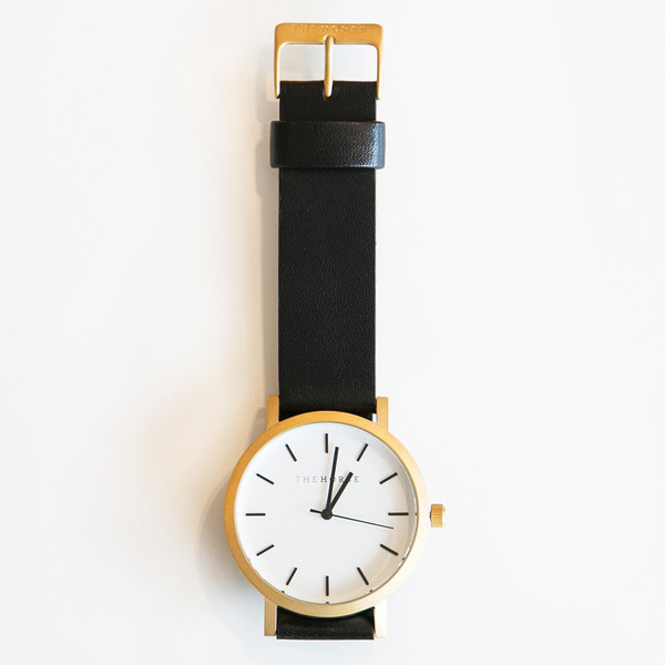 The Horse Original A7 Brushed Gold Black Band The Horse Original A7 Brushed Gold Black Band