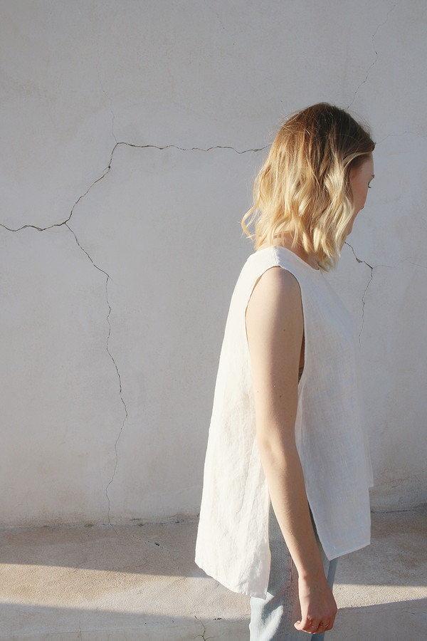 Ozma Apron Tank in White Ozma Apron Tank in White
