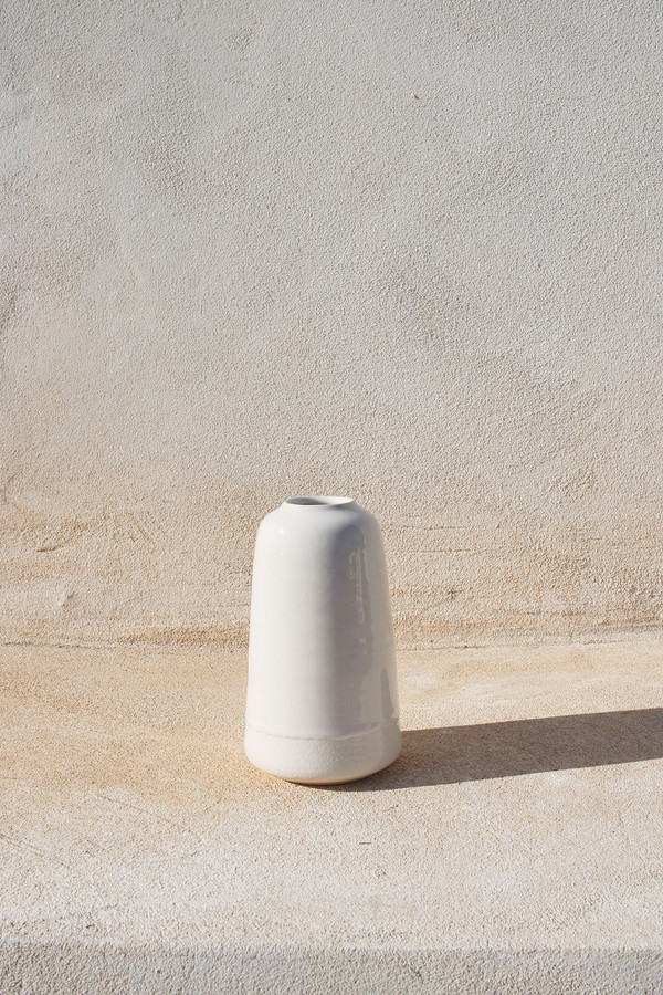 Pilar Vase in White Pilar Vase in White