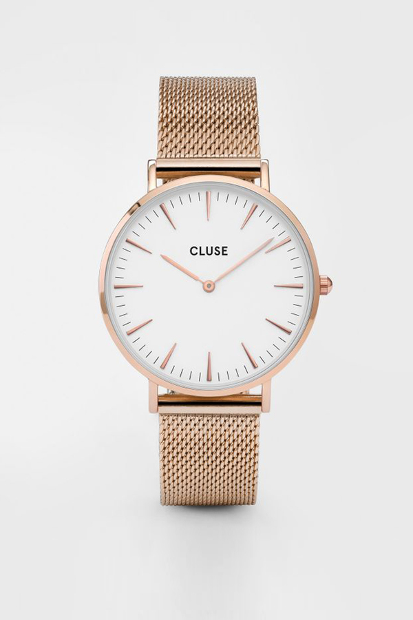 CLUSE WATCH La Boheme Mesh Rose Gold/White CLUSE WATCH La Boheme Mesh Rose Gold/White