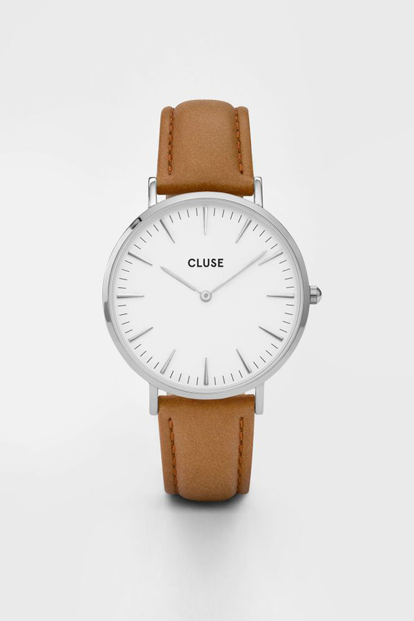 CLUSE WATCH La Boheme Silver White/Caramel CLUSE WATCH La Boheme Silver White/Caramel