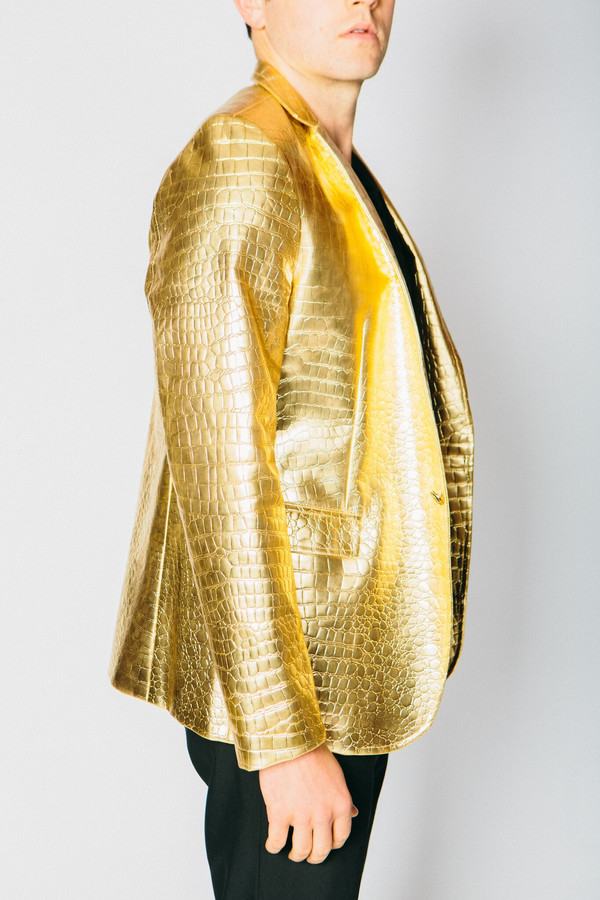 Men's Any Old Iron Golden Croc Of Shite Blazer Men's Any Old Iron Golden Croc Of Shite Blazer