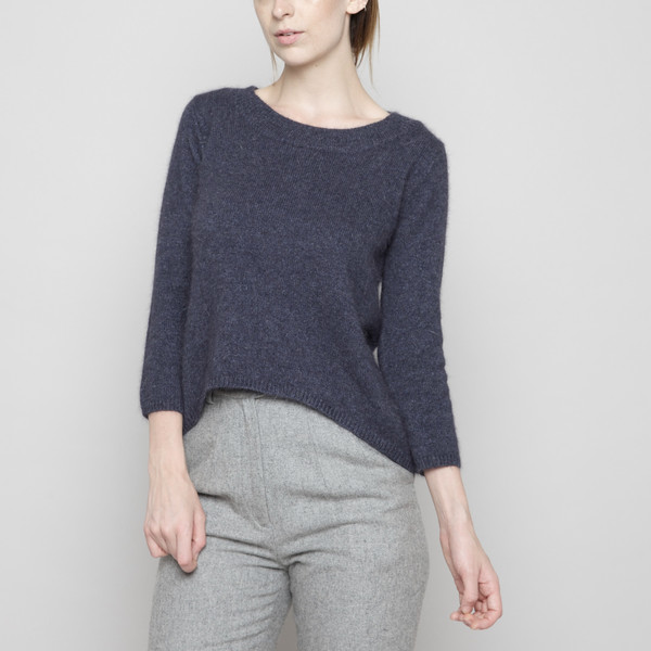 7115 by Szeki Angora Peephole Sweater - Navy 7115 by Szeki Angora Peephole Sweater - Navy