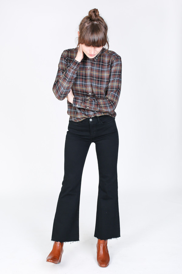 New England Shirt Company Laura Button-Up in Brown Plaid New England Shirt Company Laura Button-Up in Brown Plaid