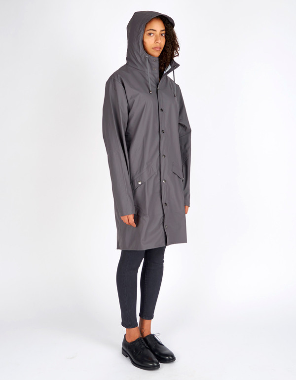 Rains Long Jacket Smoke Rains Long Jacket Smoke