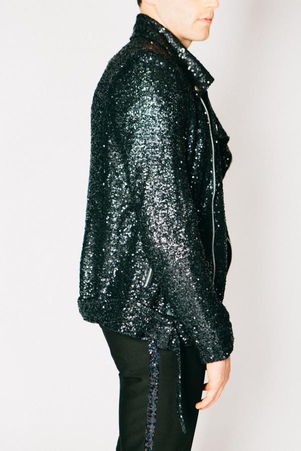 Men's Any Old Iron Sequin Biker Jacket Men's Any Old Iron Sequin Biker Jacket