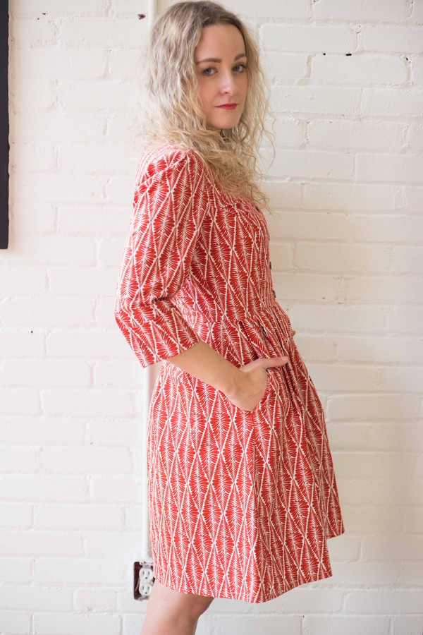 Birds of North America Wood Rail Dress - Burnt Orange Birds of North America Wood Rail Dress - Burnt Orange