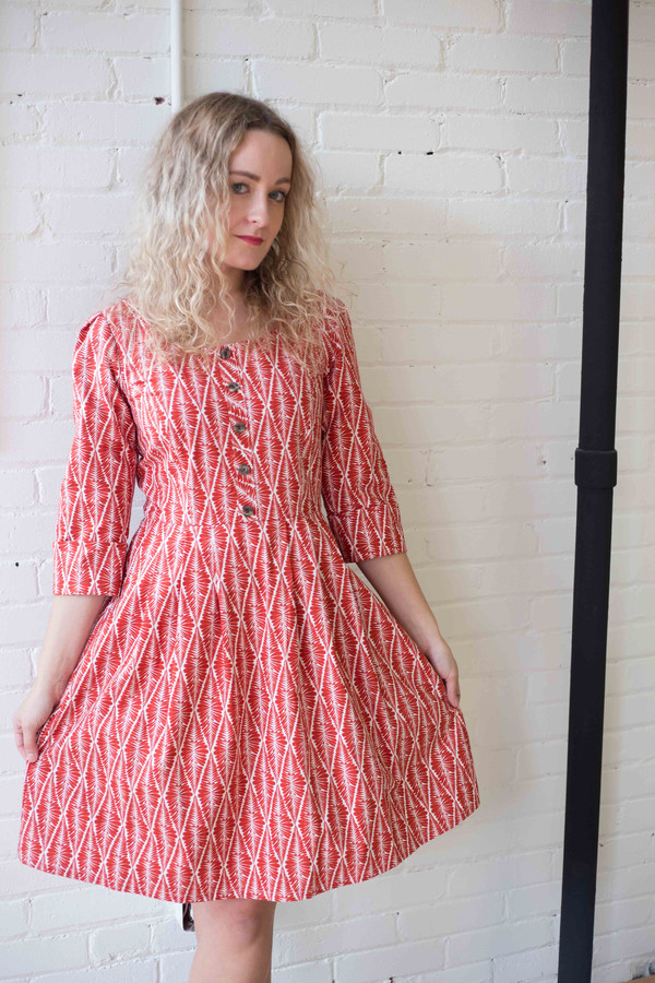 Birds of North America Wood Rail Dress - Burnt Orange Birds of North America Wood Rail Dress - Burnt Orange