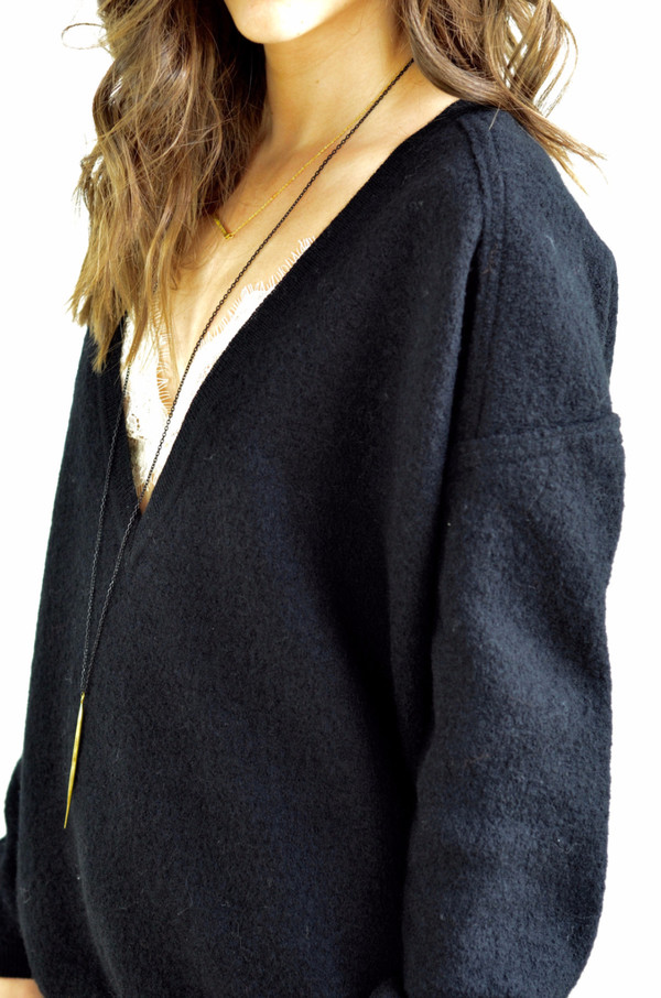 DESIGNERS REMIX Karun V-neck - Black DESIGNERS REMIX Karun V-neck - Black