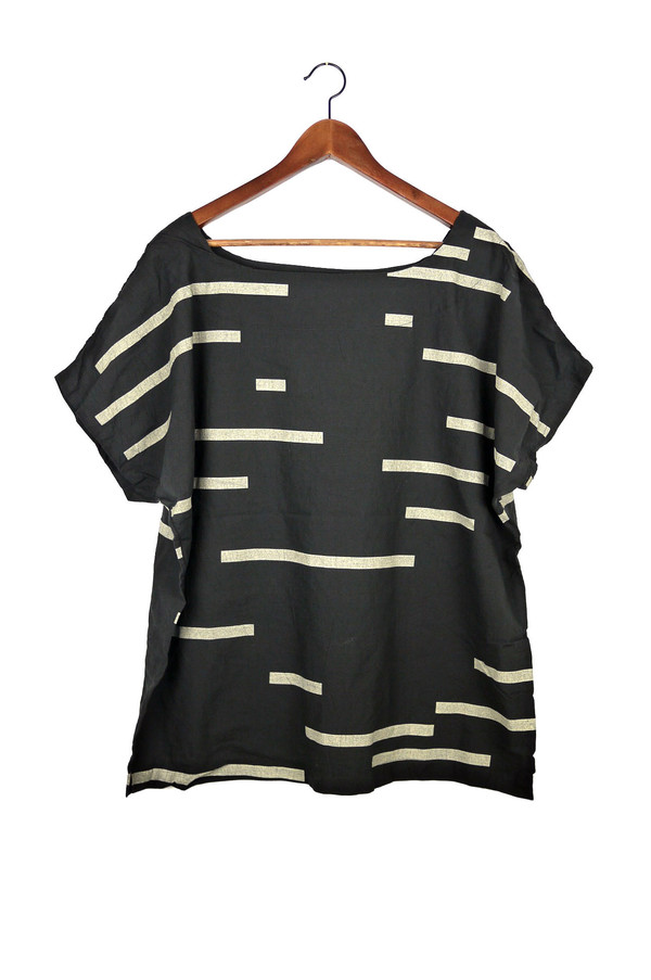 Uzi NYC Black Broken Stripe Kimono Uzi NYC Black Broken Stripe Kimono