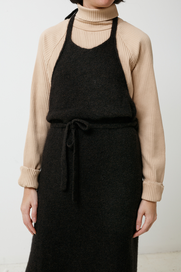 BaseRange Knit Apron Dress - black melange BaseRange Knit Apron Dress - black melange