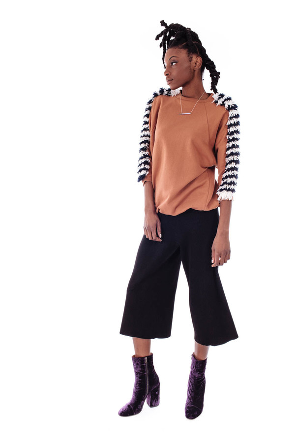 Nanushka Mosso Knit Culottes (Black) Nanushka Mosso Knit Culottes (Black)