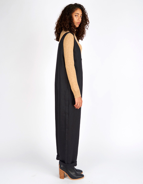 Sunja Link Lounge Overalls Black Sunja Link Lounge Overalls Black