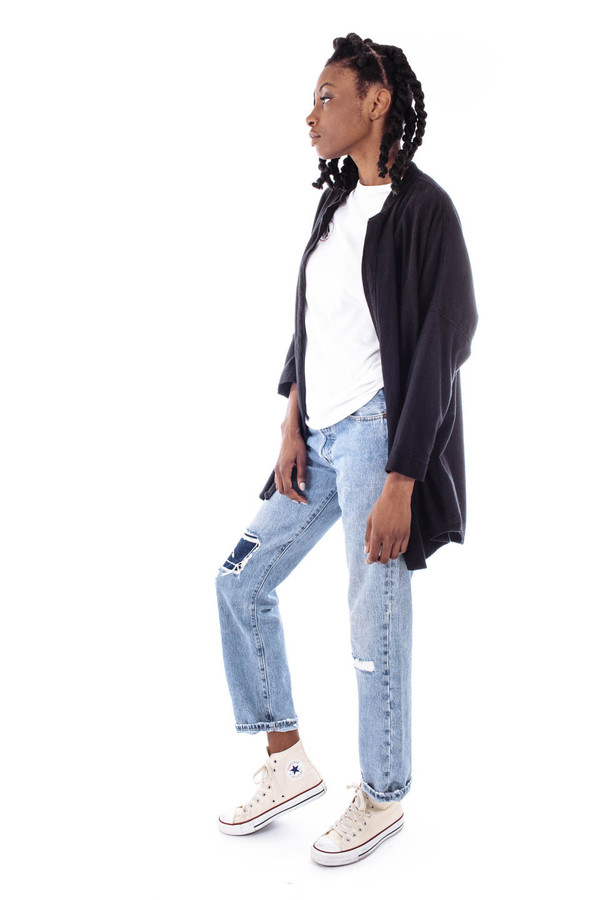 Black Crane Square Shirt (Black) Black Crane Square Shirt (Black)