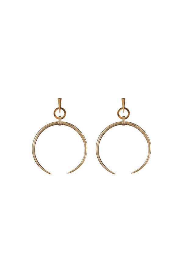 Luv Aj Oversized Crescent Hoops in Gold Luv Aj Oversized Crescent Hoops in Gold