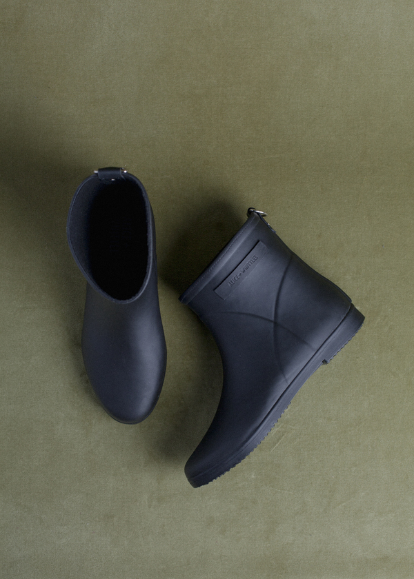 Alice + Whittles Rubber Boot - Black on Black Alice + Whittles Rubber Boot - Black on Black