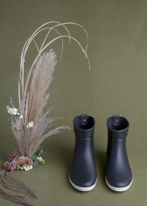 Alice + Whittles Rubber Boot - Black on White Alice + Whittles Rubber Boot - Black on White