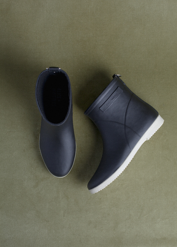 Alice + Whittles Rubber Boot - Black on White Alice + Whittles Rubber Boot - Black on White