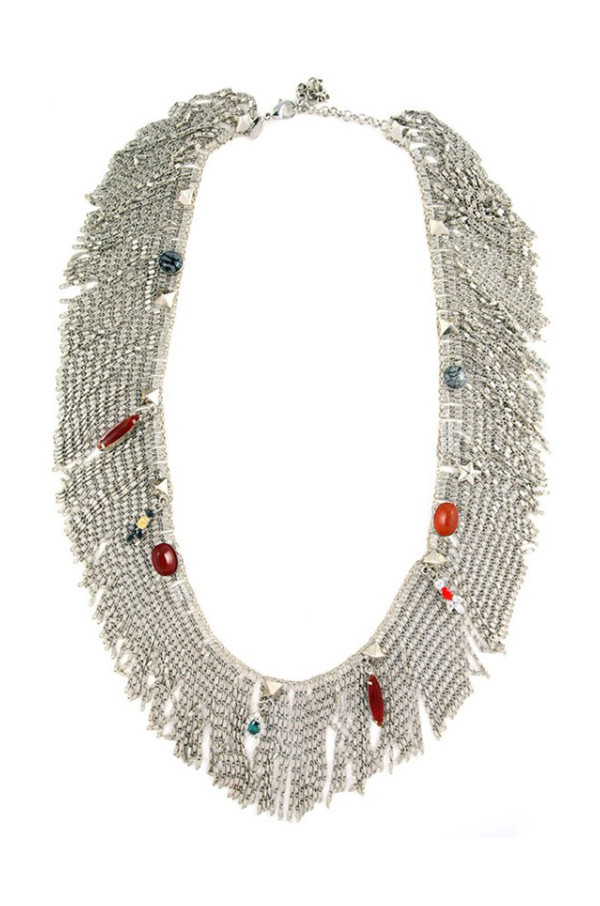 Iosselliani Anubian Jewels Fringe Necklace Iosselliani Anubian Jewels Fringe Necklace