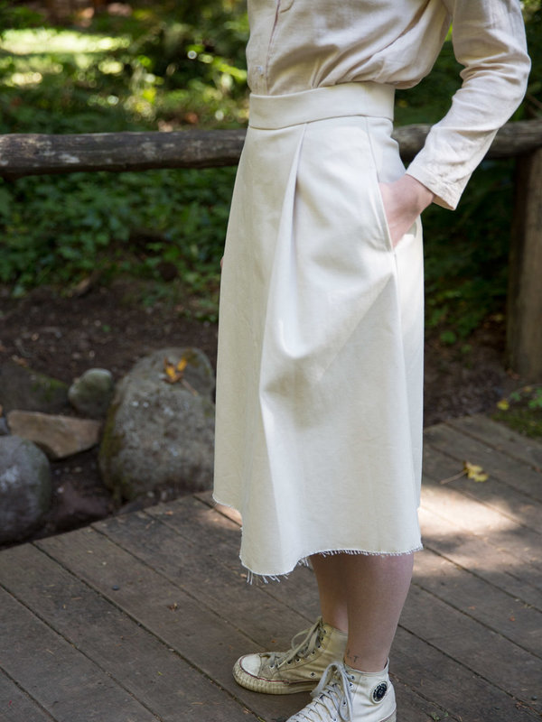 Sunja Link Natural Canvas Skirt Sunja Link Natural Canvas Skirt
