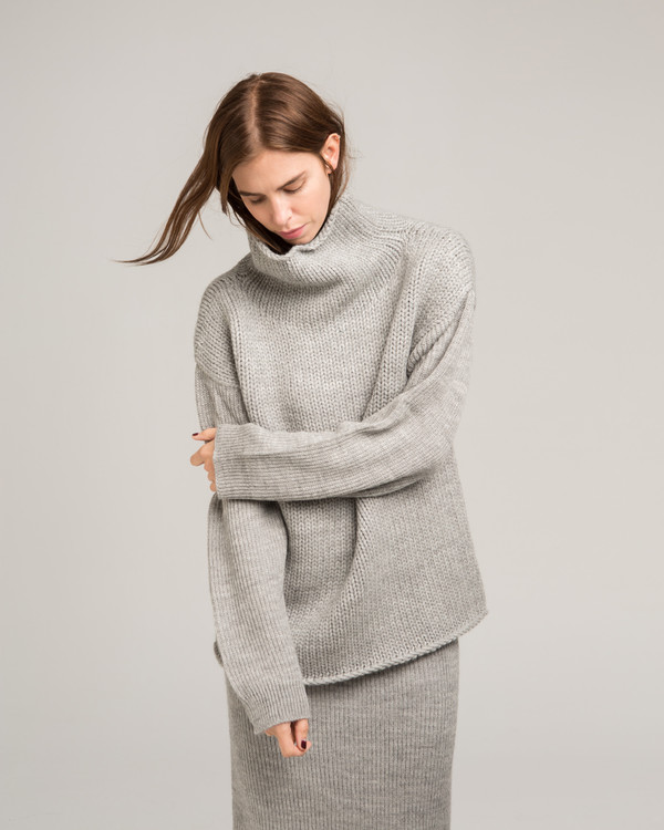 Micaela Greg Funnel Neck Alpaca Sweater Micaela Greg Funnel Neck Alpaca Sweater
