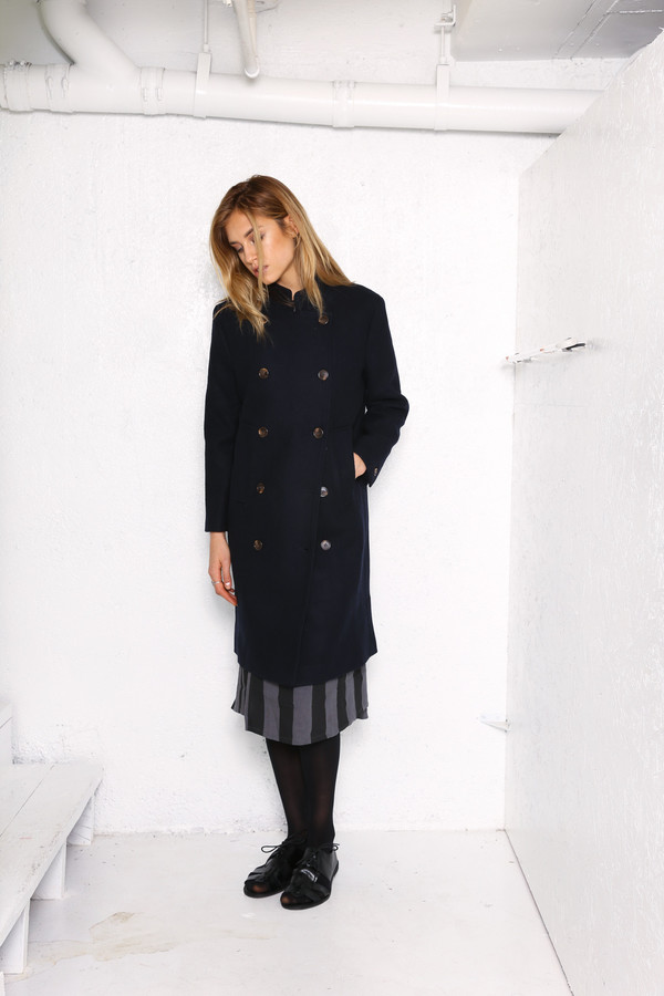 Intentionally Blank HOUSTON military coat Navy wool Intentionally Blank HOUSTON military coat Navy wool