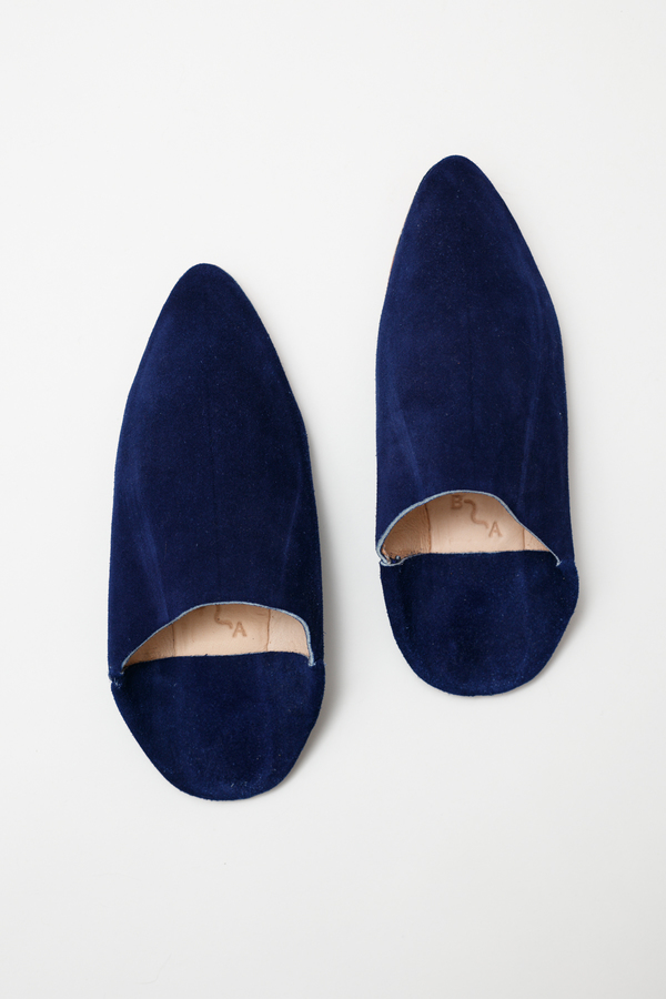 Bronze Age Massa Suede Babouche - navy Bronze Age Massa Suede Babouche - navy