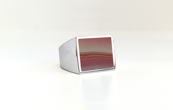 Unisex Legier Wonderstone Stone Signet Ring Unisex Legier Wonderstone Stone Signet Ring