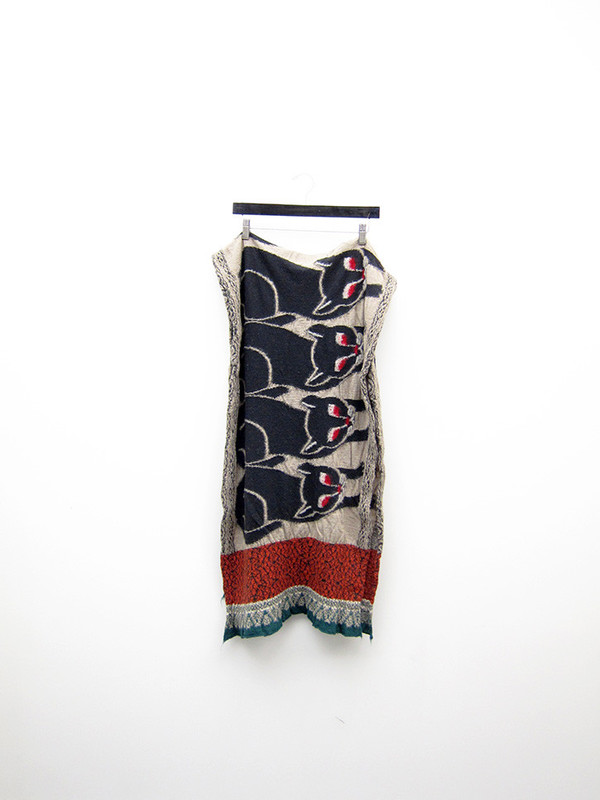 Kapital Compressed Wool Scarf, Bagdad Cat, Beige Kapital Compressed Wool Scarf, Bagdad Cat, Beige