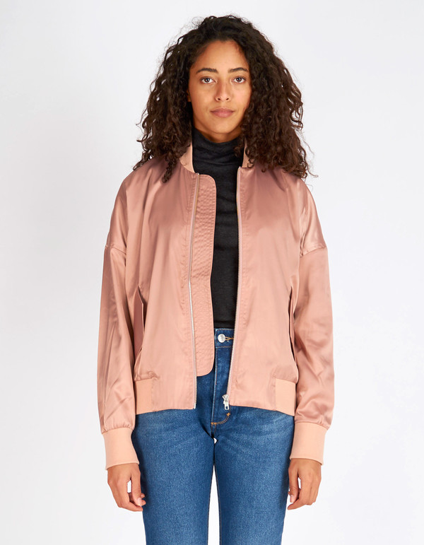 Neuw Satin Bomber Dirty Pink Neuw Satin Bomber Dirty Pink