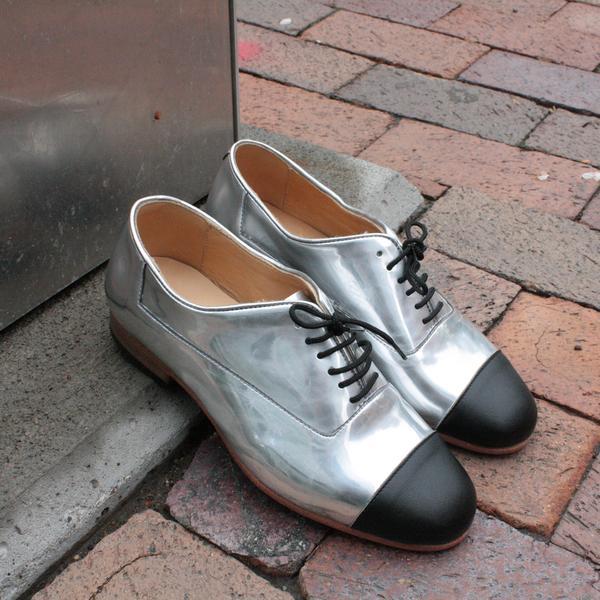 Dieppa Restrepo Silver Metallic Flat Oxford Dieppa Restrepo Silver Metallic Flat Oxford