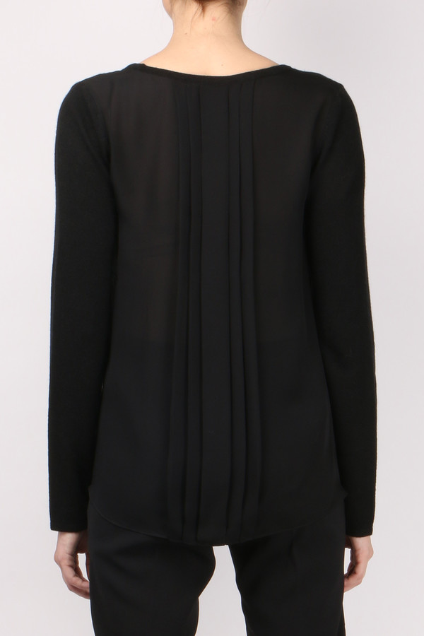 L'agence Preston Blocked Sweater Black L'agence Preston Blocked Sweater Black