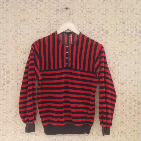 Darling Vintage Vintage Liz Claiborne Velvet Striped Sweatshirt Darling Vintage Vintage Liz Claiborne Velvet Striped Sweatshirt