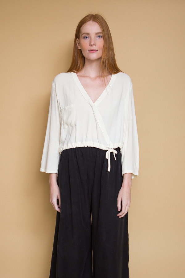 First Rite Crossover Blouse - Natural First Rite Crossover Blouse - Natural