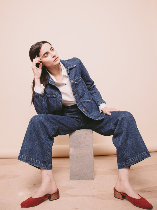 Carleen Triangle Pocket Jacket - Blue Carleen Triangle Pocket Jacket - Blue