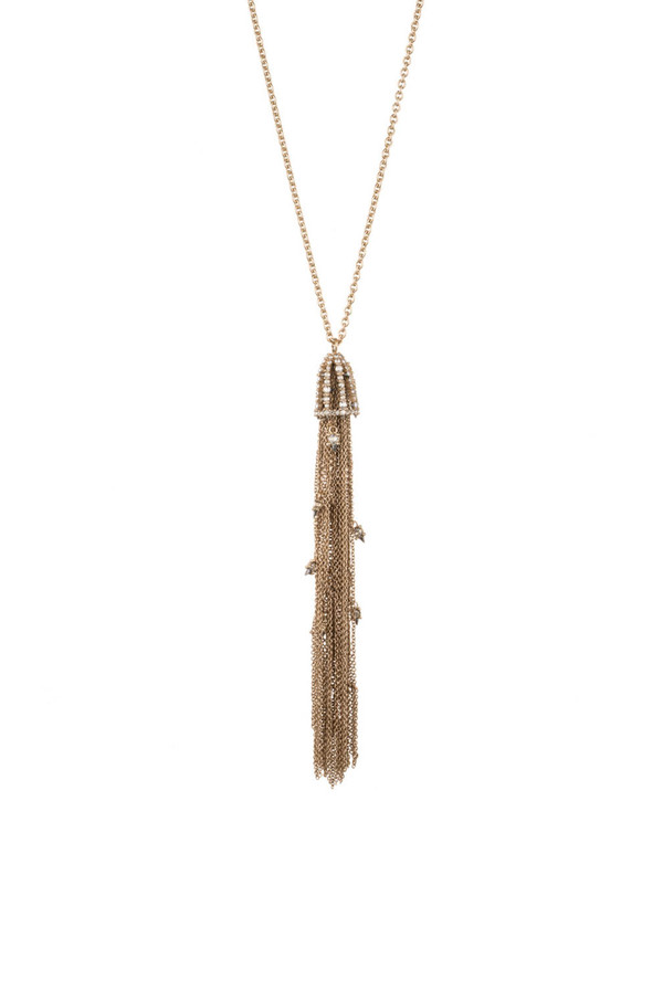 Alexis Bittar Cascading Crystal Tassel Pendant Necklace Alexis Bittar Cascading Crystal Tassel Pendant Necklace