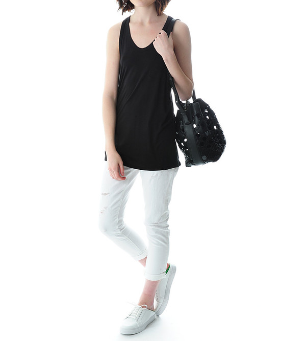 T By Alexander Wang Black Classic Tank With Pocket T By Alexander Wang Black Classic Tank With Pocket