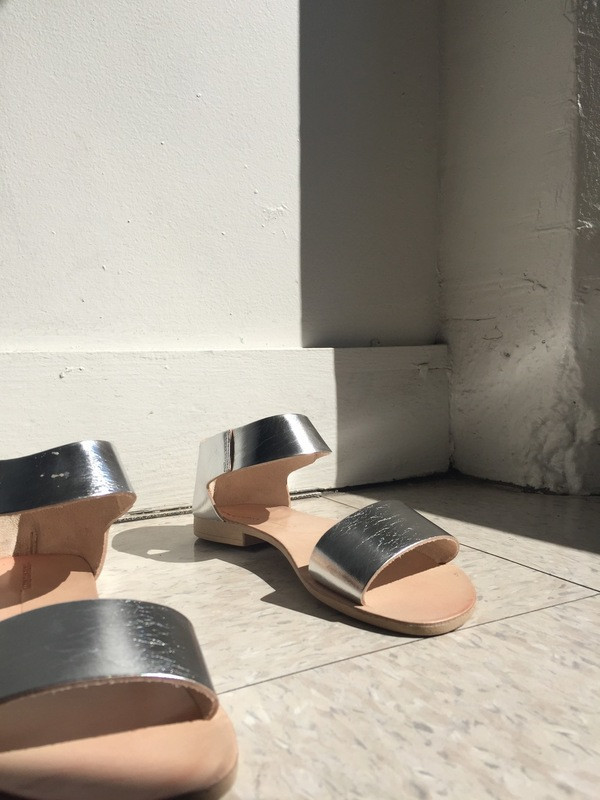 Intentionally Blank FIUME Sandal Silver Leather Intentionally Blank FIUME Sandal Silver Leather