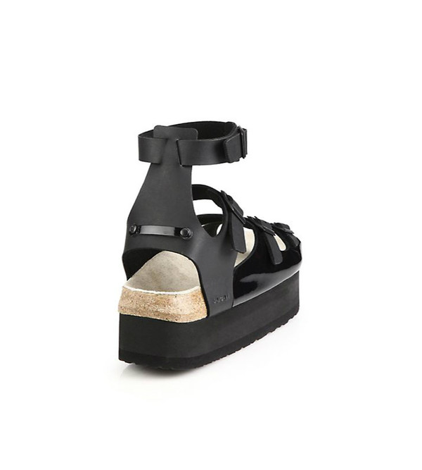 Sacai Luck Black Leather Multi-Strap Platform Sandals Sacai Luck Black Leather Multi-Strap Platform Sandals