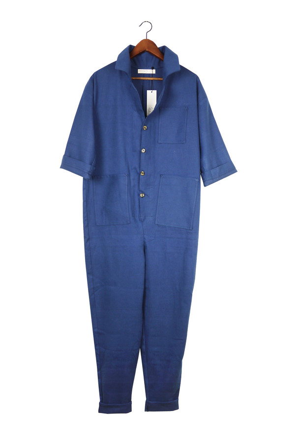 Hackwith Design House Button Up Jumper, Navy Hackwith Design House Button Up Jumper, Navy