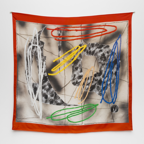 Massif Central silk satin Scarf by Trudy Benson Massif Central silk satin Scarf by Trudy Benson