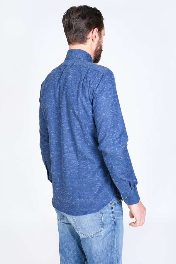 Men's Vert & Vogue Lowell Button-Up Shirt in Navy Speck Men's Vert & Vogue Lowell Button-Up Shirt in Navy Speck