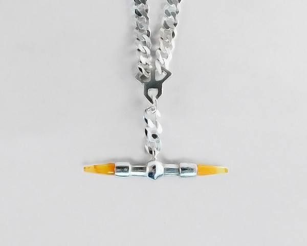 Lacar Checkmate Fob Inlay Necklace Lacar Checkmate Fob Inlay Necklace