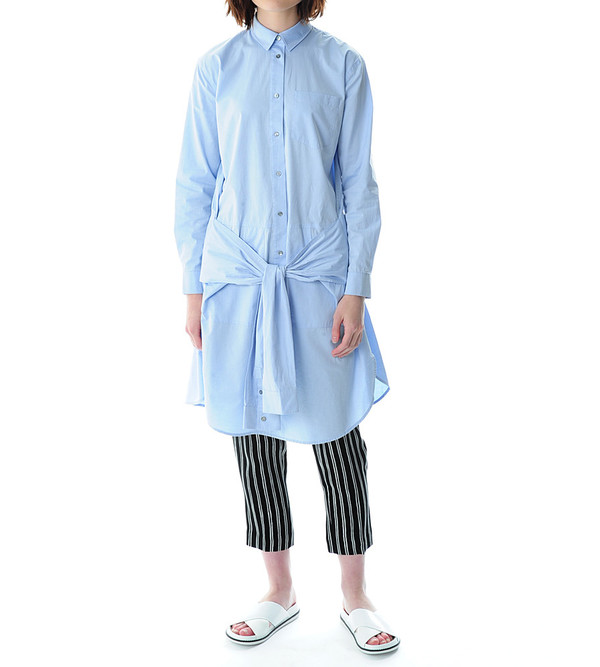 T By Alexander Wang Blue Cotton Poplin Shirt Dress T By Alexander Wang Blue Cotton Poplin Shirt Dress